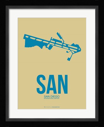 Framed SAN San Diego 3 Print