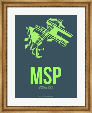 Framed MSP Minneapolis 2 Print