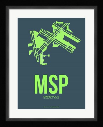 Framed MSP Minneapolis 2 Print
