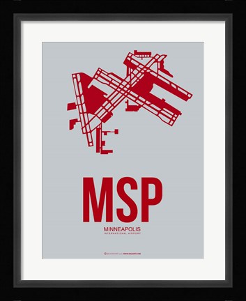 Framed MSP Minneapolis 3 Print