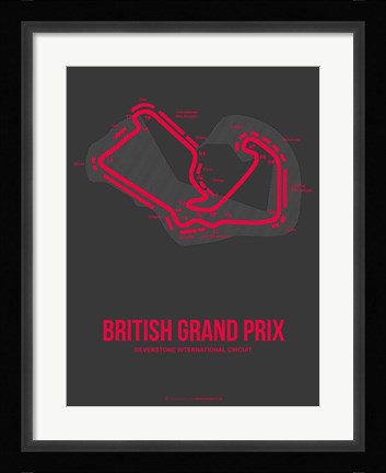 Framed British Grand Prix 2 Print