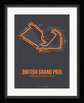 Framed British Grand Prix 3 Print