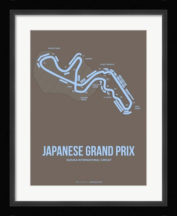 Framed Japanese Grand Prix 1 Print