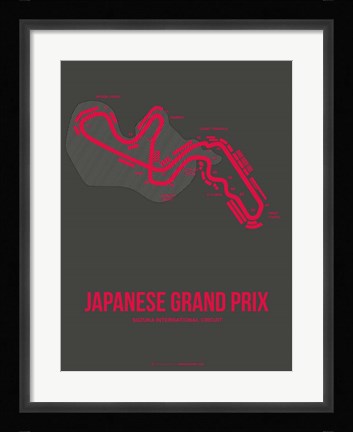 Framed Japanese Grand Prix 3 Print