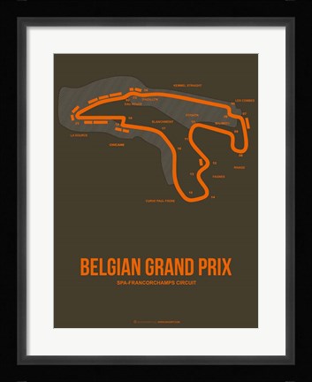 Framed Belgian Grand Prix 1 Print