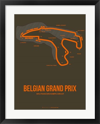 Framed Belgian Grand Prix 1 Print