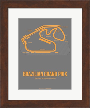 Framed Brazilian Grand Prix 1 Print