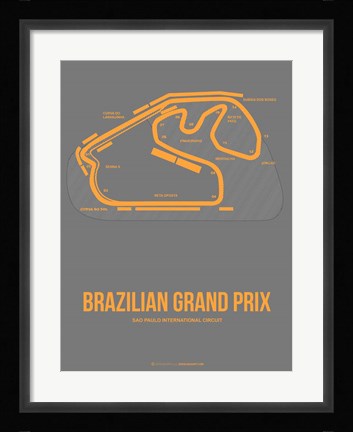 Framed Brazilian Grand Prix 1 Print