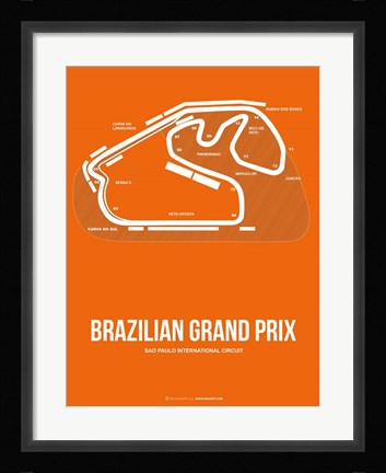 Framed Brazilian Grand Prix 3 Print