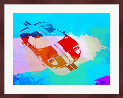 Framed Ford GT Watercolor Print
