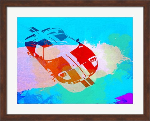 Framed Ford GT Watercolor Print