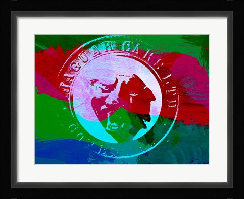 Framed Jaguar Badge Print