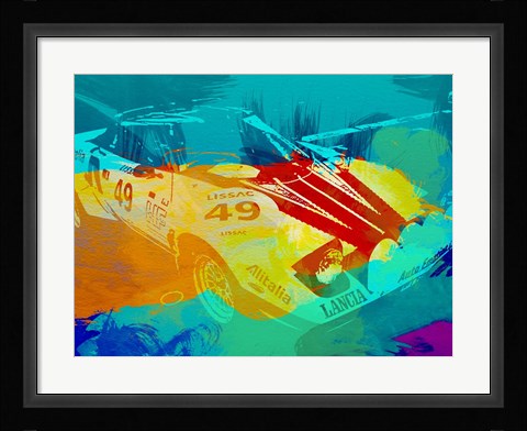 Framed Lancia Stratos Watercolor 1 Print