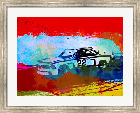 Framed BMW 3.0 CSL Racing Print