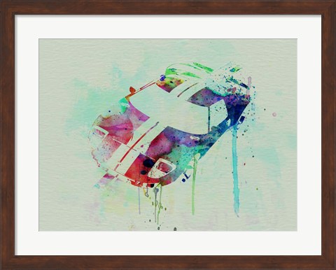 Framed Ford GT Top Watercolor Print