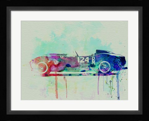 Framed Ferrari Testa Rossa Watercolor 2 Print