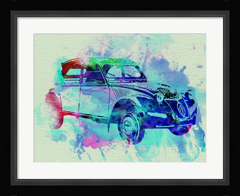 Framed Citroen 2CV Print