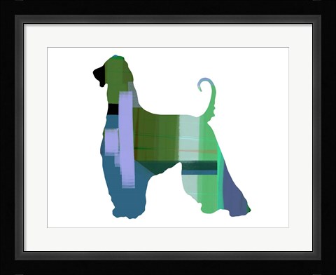 Framed Afghan Hound 1 Print