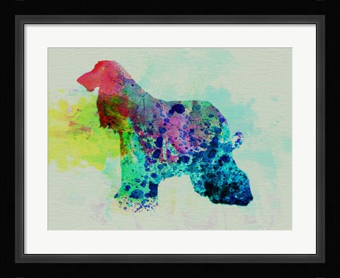 Framed Afghan Hound Watercolor Print