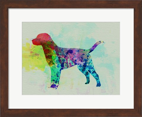 Framed Labrador Retriever Watercolor Print