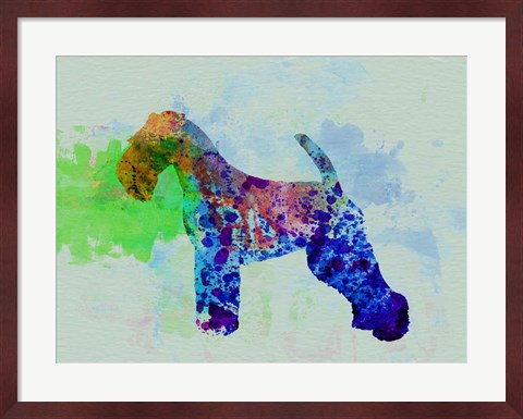 Framed Welsh Terrier Watercolor Print