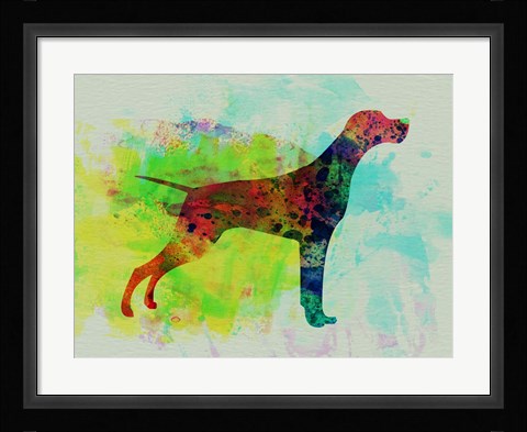 Framed Setter Pointer Watercolor Print
