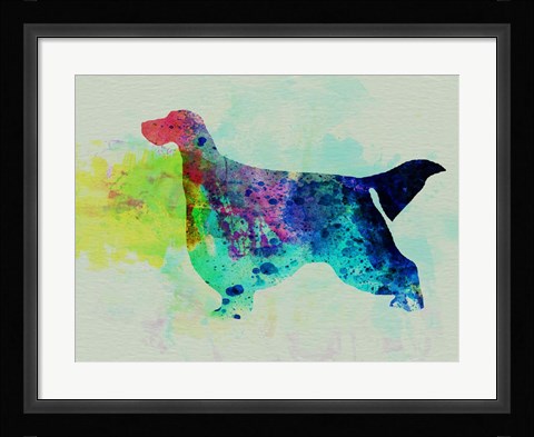 Framed Gordon Setter Watercolor Print