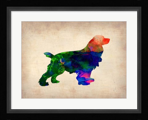 Framed Spaniel Watercolor Print