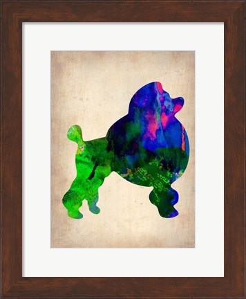 Framed French Poodle Watercolor Print