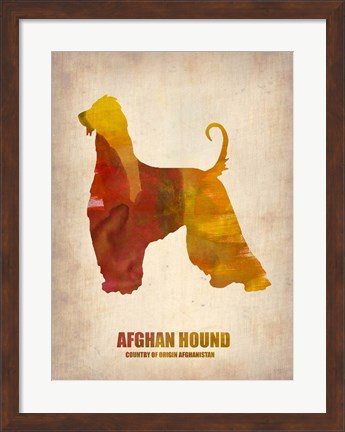 Framed Afghan Hound Print