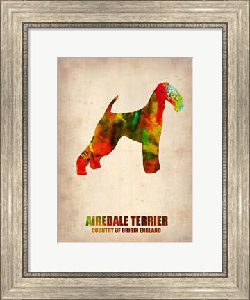Framed Airedale Terrier Print
