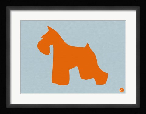 Framed Miniature Schnauzer Orange Print