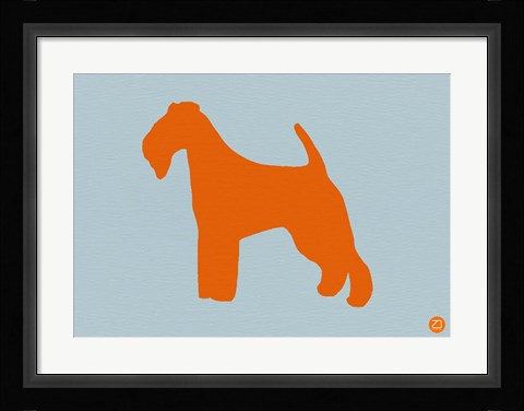 Framed Fox Terrier Orange Print
