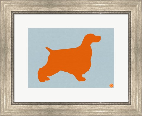 Framed Springer Spaniel Orange Print