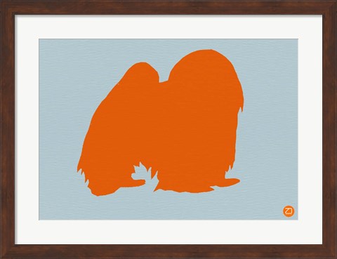 Framed Japanese Chin Orange Print