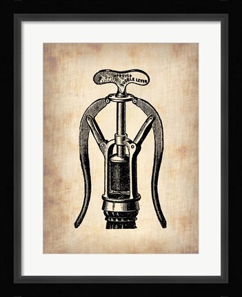 Framed Vintage Wine Opener 1 Print