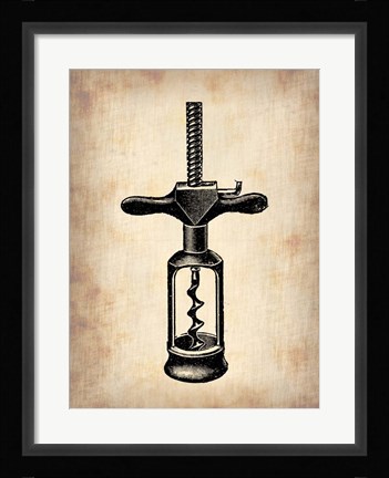 Framed Vintage Wine Opener 3 Print