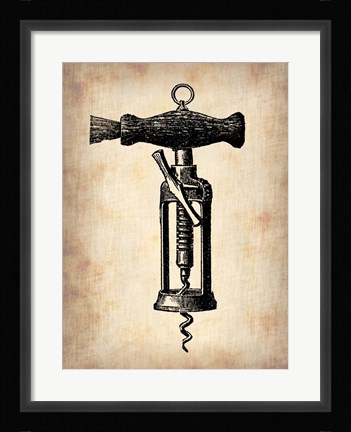 Framed Vintage Wine Opener 4 Print