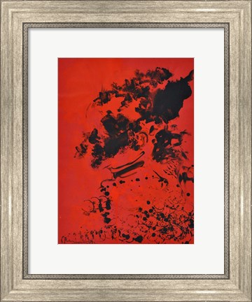 Framed Red Red and Black Print
