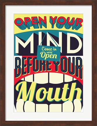 Framed Open Your Mind Print