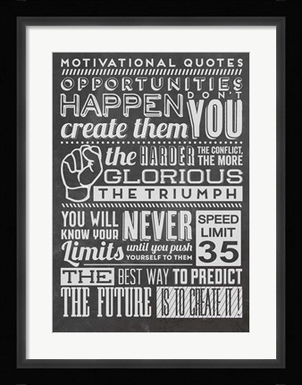 Framed Opportunity Set Black Print