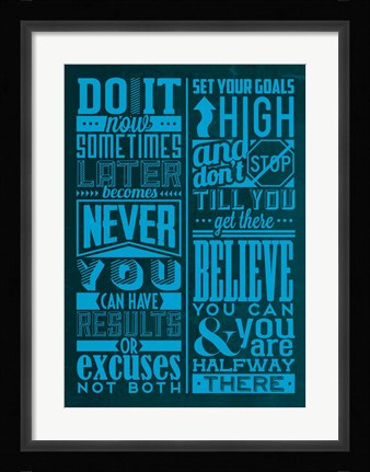 Framed Motivation Set Blue Print