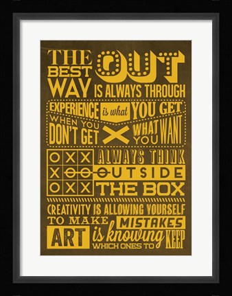Framed Creative Set Yellow Print