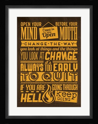 Framed Action Set Yellow Print