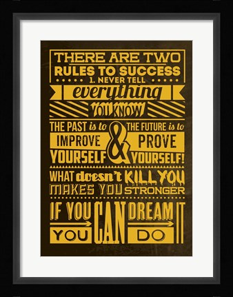 Framed Success Set Yellow Print