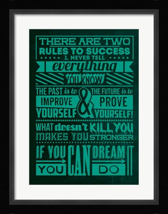 Framed Success Set Green Print