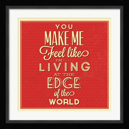 Framed Living At The Edge Print