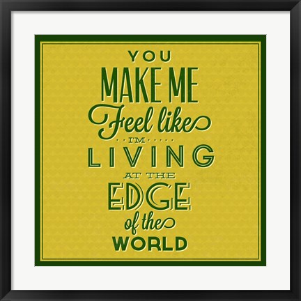 Framed Living At The Edge 1 Print