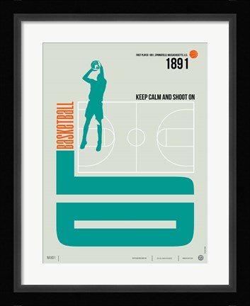 Framed Basketball Print