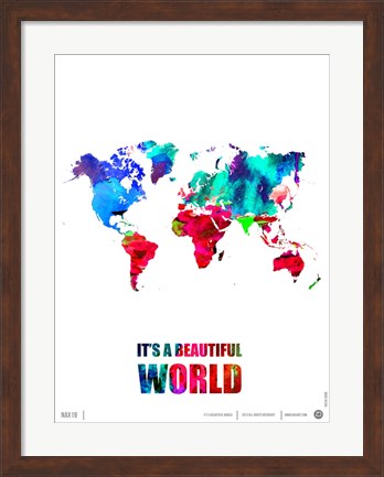 Framed It&#39;s a Beautifull World Print